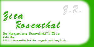 zita rosenthal business card